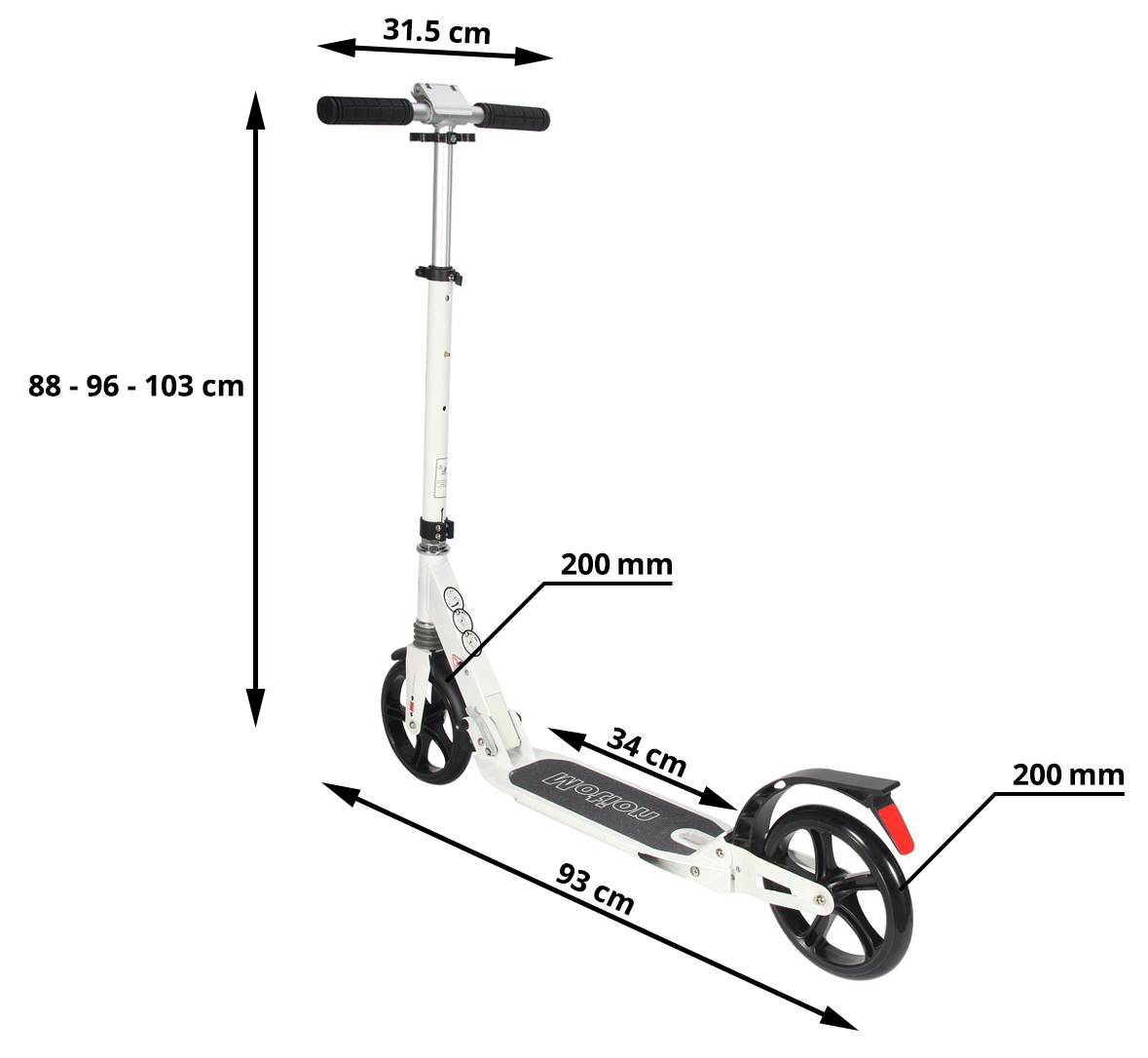 Hulajnoga DRAGSTER Biała