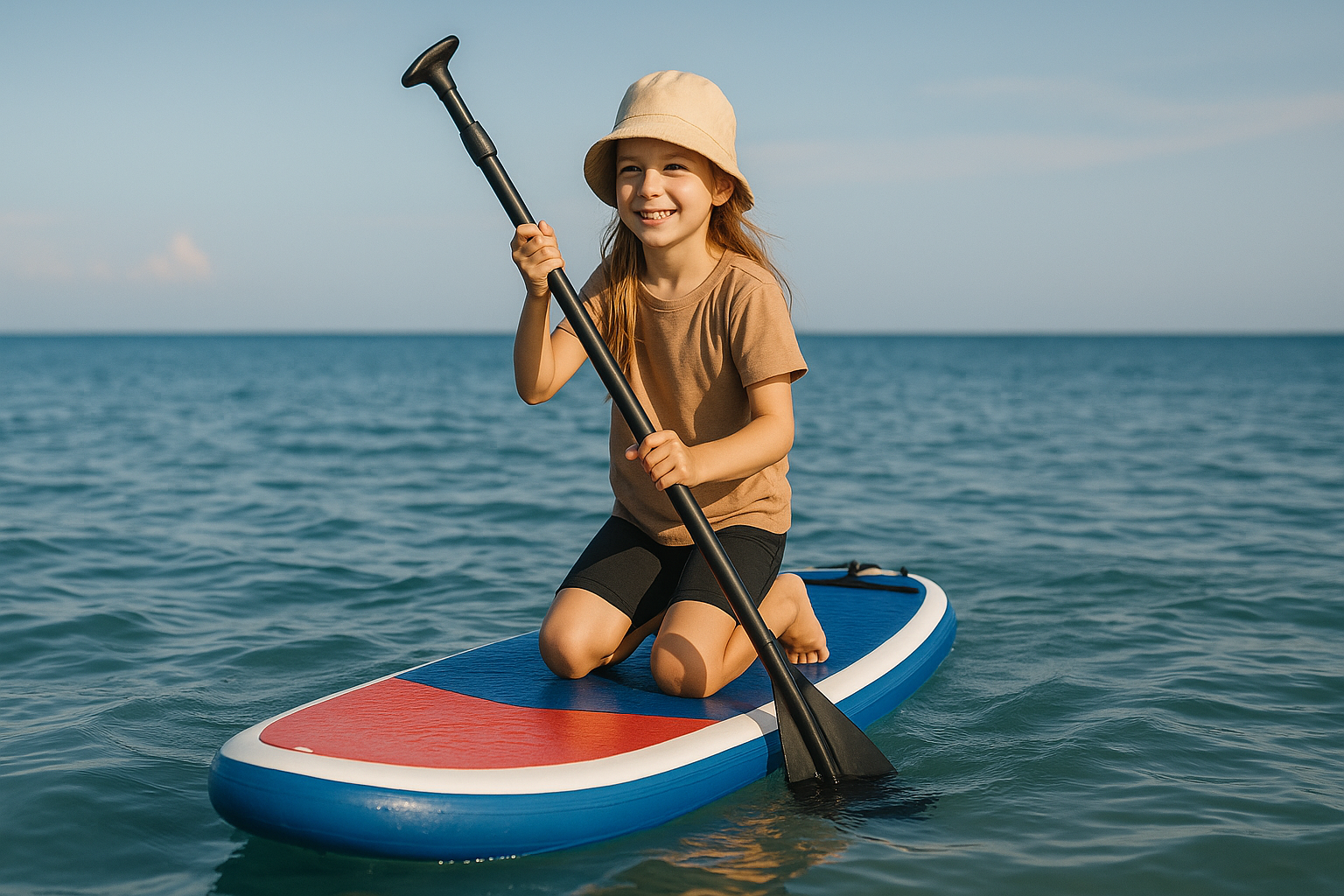 Gyermek a SUP-deszkán