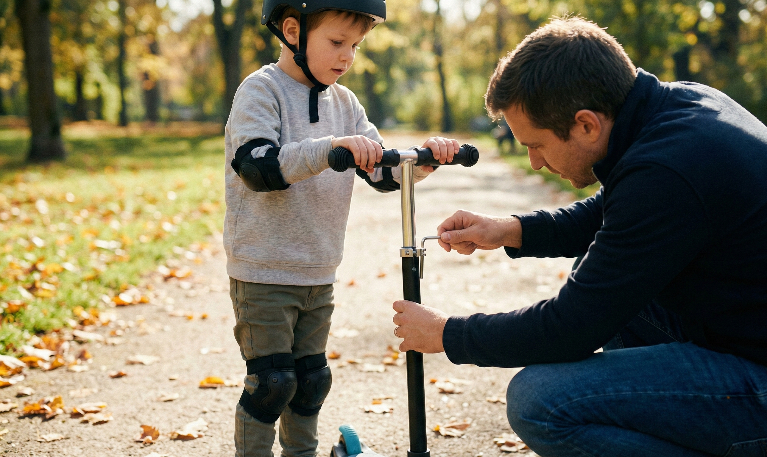 A gyerekroller kormányának magassága