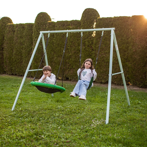 Dupla kerti hinta kerettel és kötelekkel - ülőke és gólyafészek