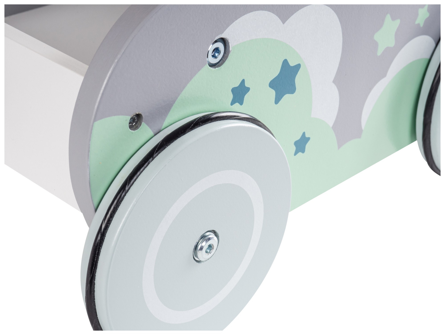 Fából készült babakocsi járókeret