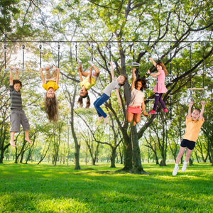 Ninja akadálypálya gyerekeknek - HyperMotion slackline készlet - 9 akadály