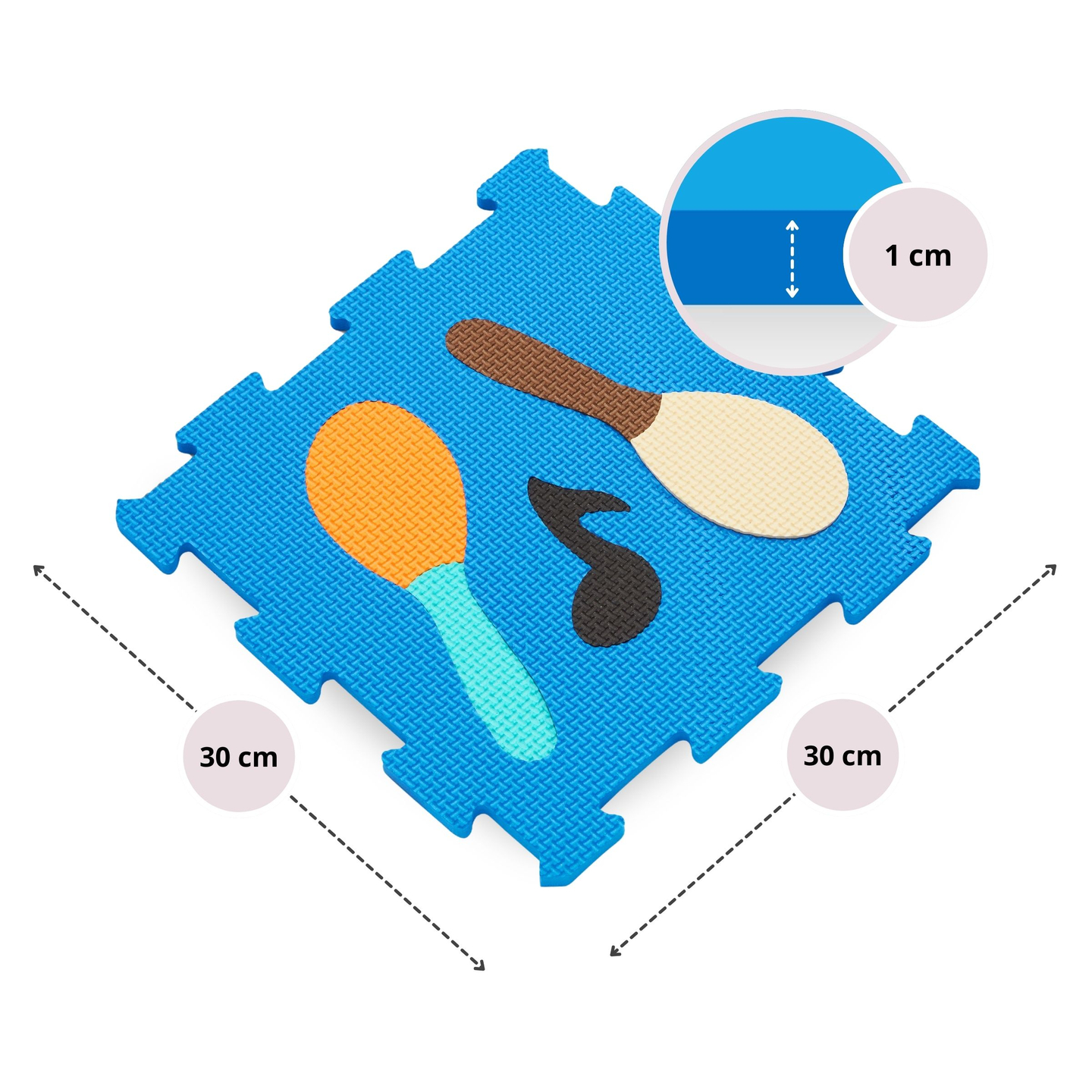 Oktatási habszivacs puzzle szőnyeg 90 x 90 x 1cm - EVA habszivacs - design: műszerek