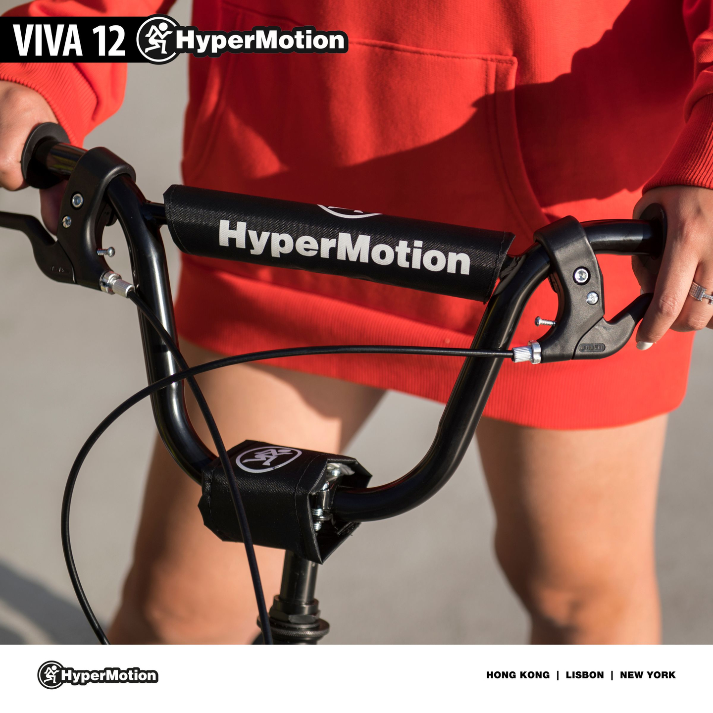 Roller HyperMotion VIVA 12 (felfújható 30cm kerekek) - Fekete