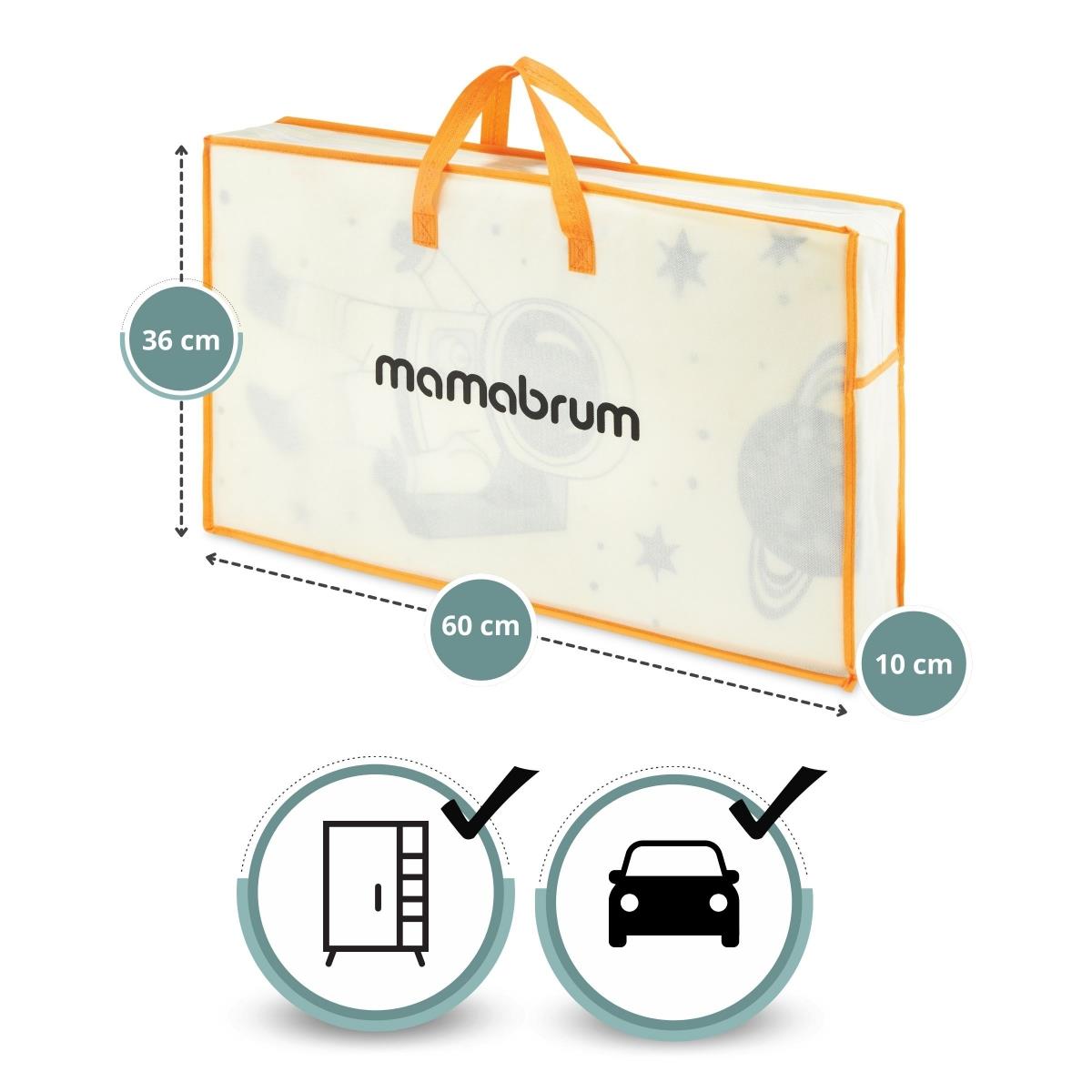 Kétoldalas összecsukható habszivacs alátét 180 x 120 x 1cm - Kozmosz/geometrikus háromszögek