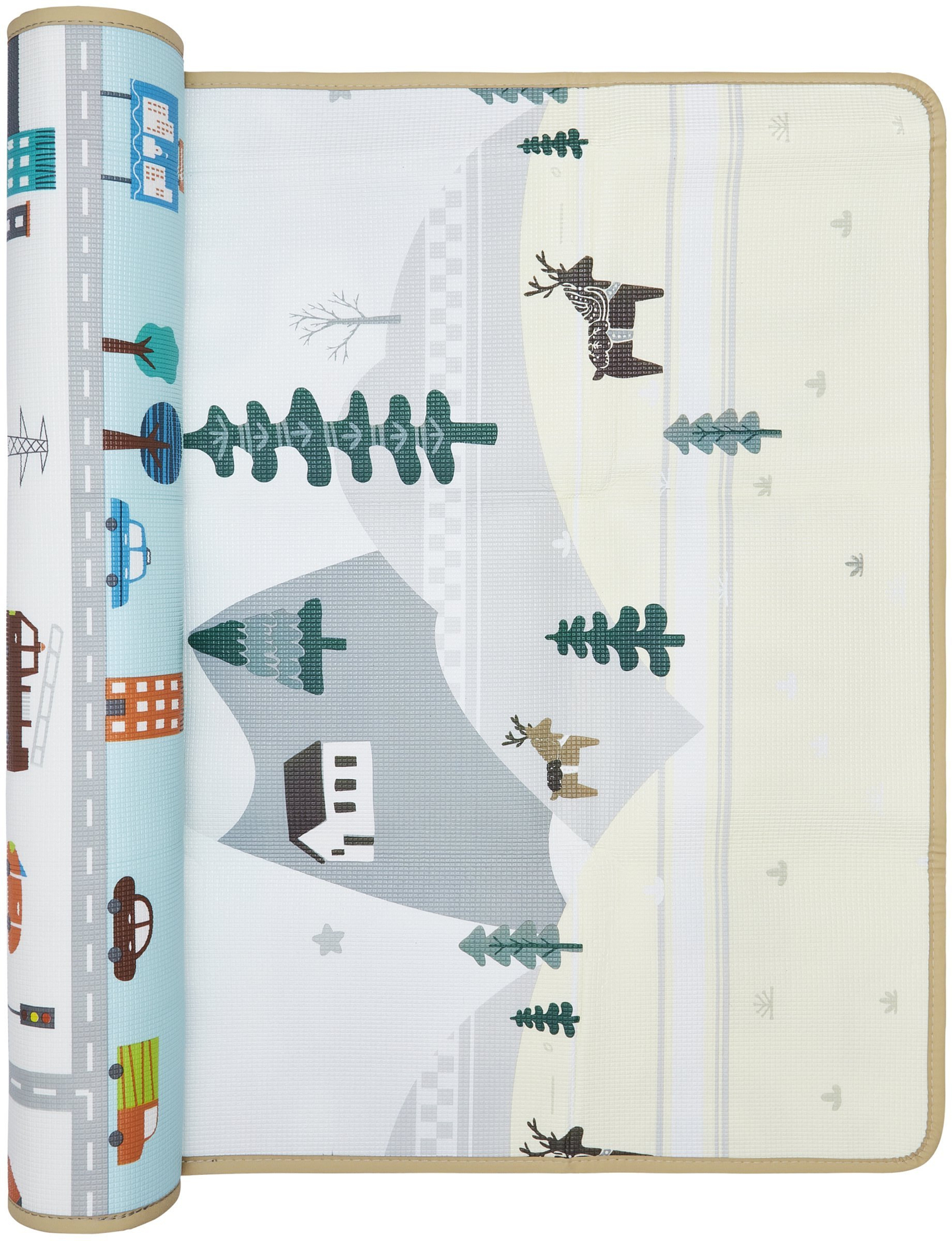 Kétoldalas habszőnyeg - mesés ország / téli kisváros