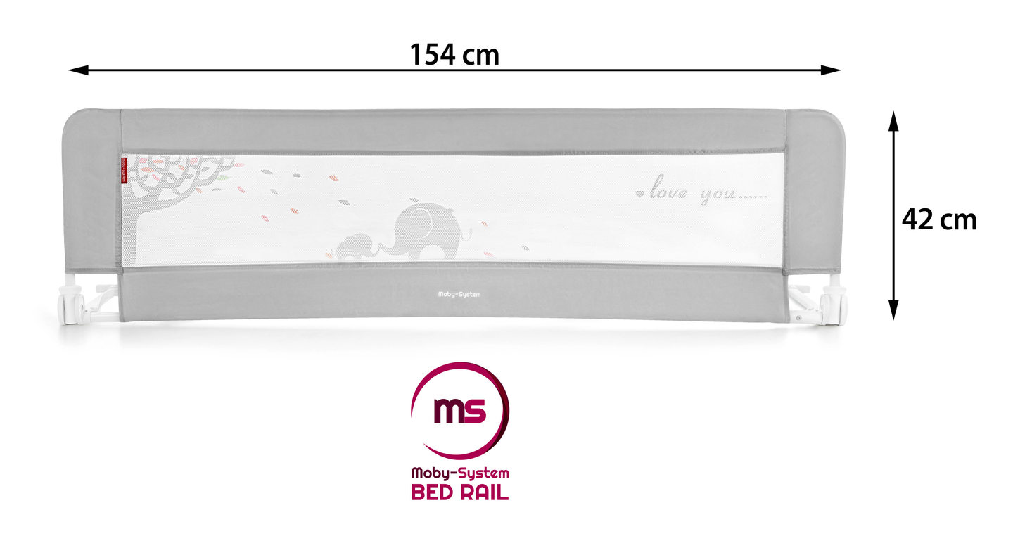 Biztonsági korlát az ágyhoz - ágyrács - szürke