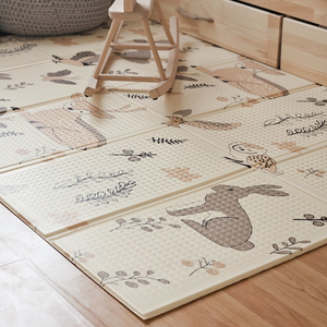 Kétoldalas összecsukható habszivacs szőnyeg 180 x 120 x 1 cm - Magic Forest/Autumn Streets - boho