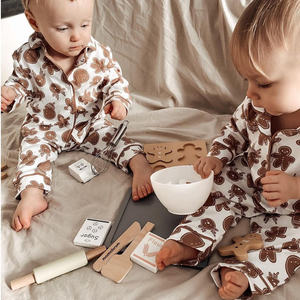 Fából készült mézeskalács készlet