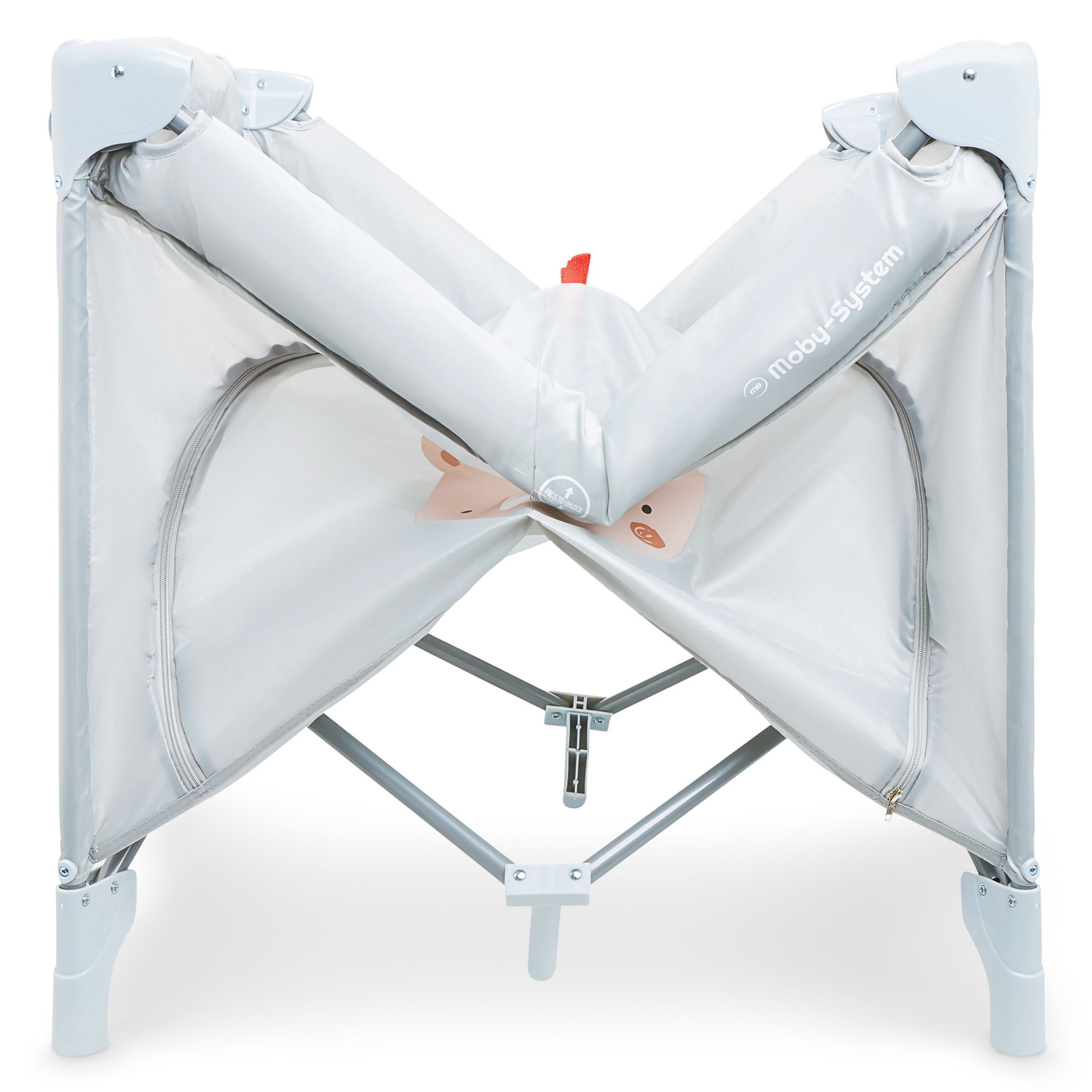 Összecsukható járóka, baba utazóágy matraccal és hordtáskával - Teddy Bear