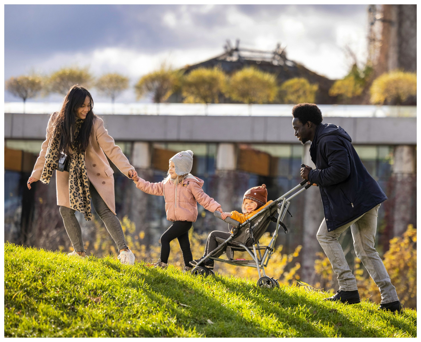 Könnyű babakocsi, esernyő Moby-System Barton szín: szürke