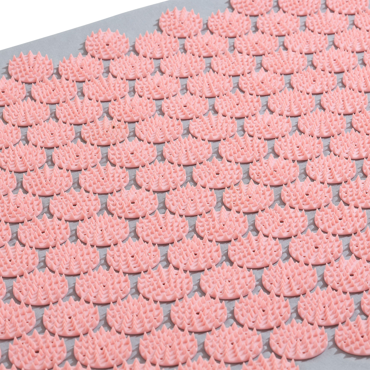 Öko vászon akupresszúrás szőnyeg kókuszrosttal és hajdinapárnával – 68 cm HyperMotion szürke és rózsaszín