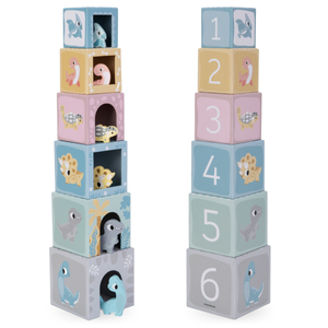 Torony szortírozó figurákkal Dinoszauruszok