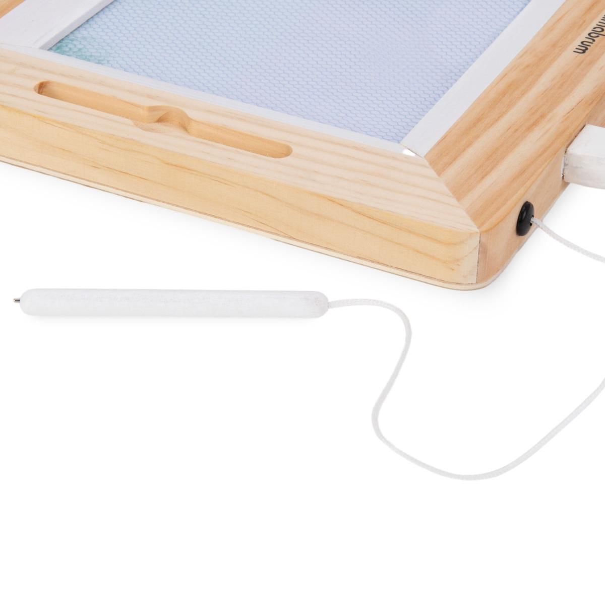 Fa scrapbook bélyegekkel - rajztábla