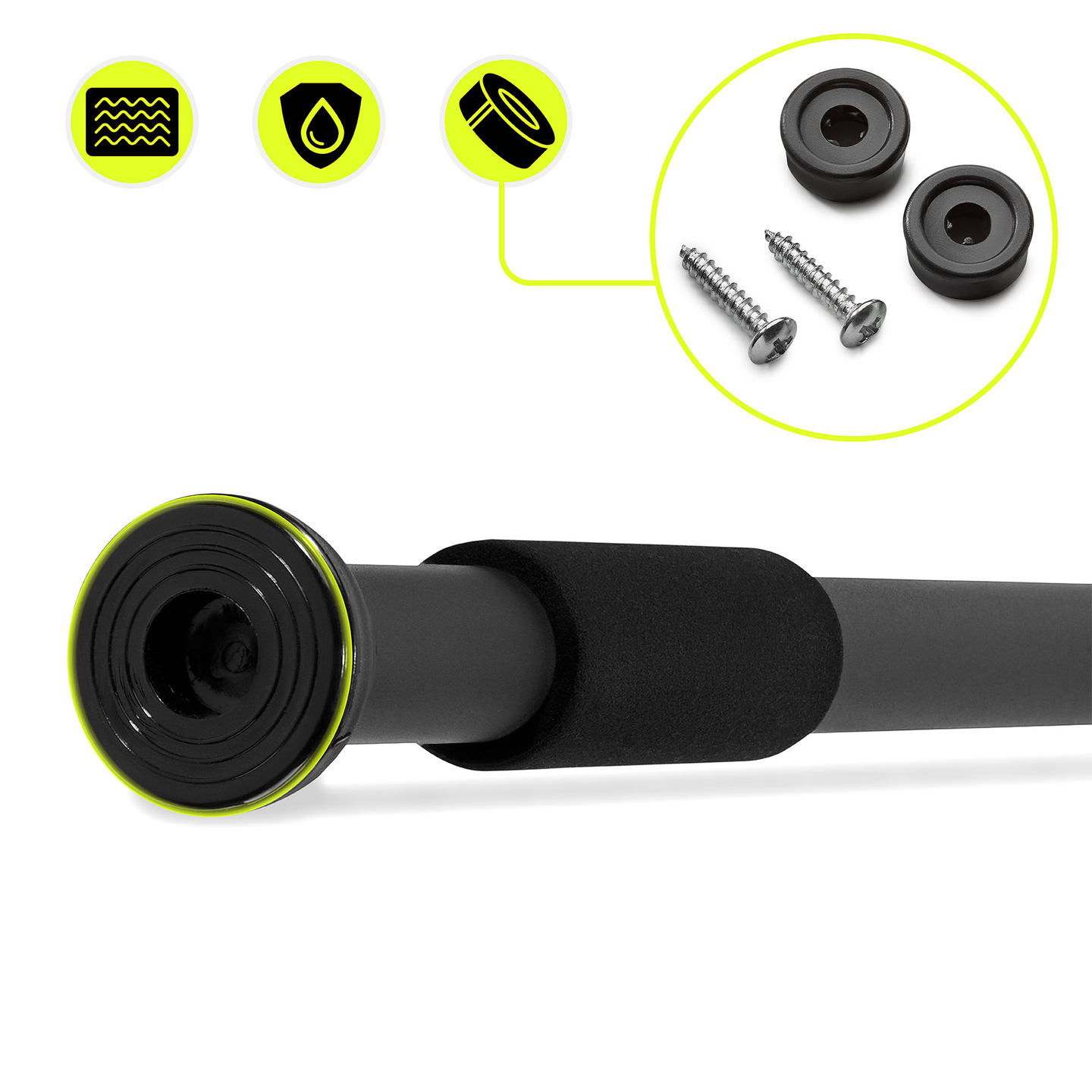 HyperMotion állítható húzódzkodó rúd 80-130 cm, 150 kg, fekete