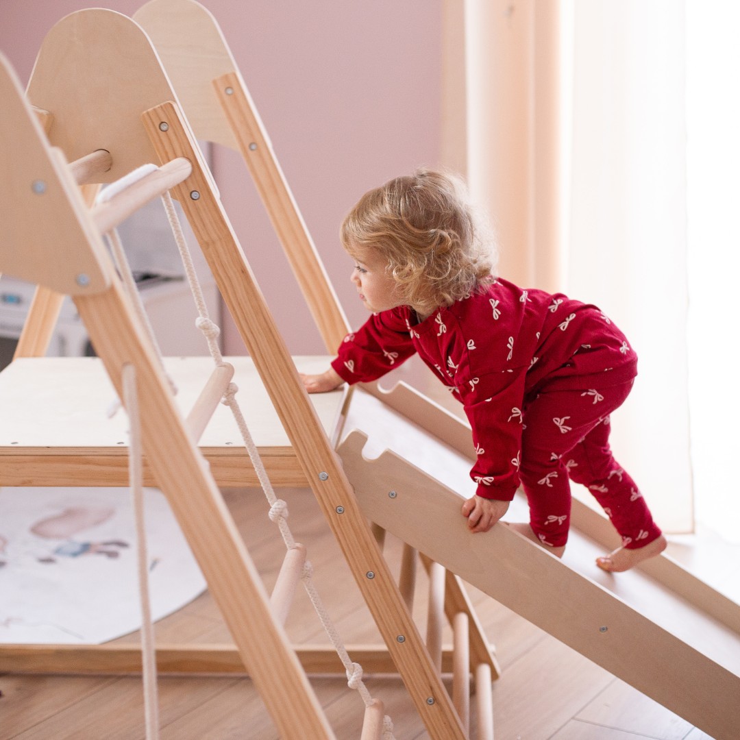 Fából készült otthoni játszótér XL 5in1