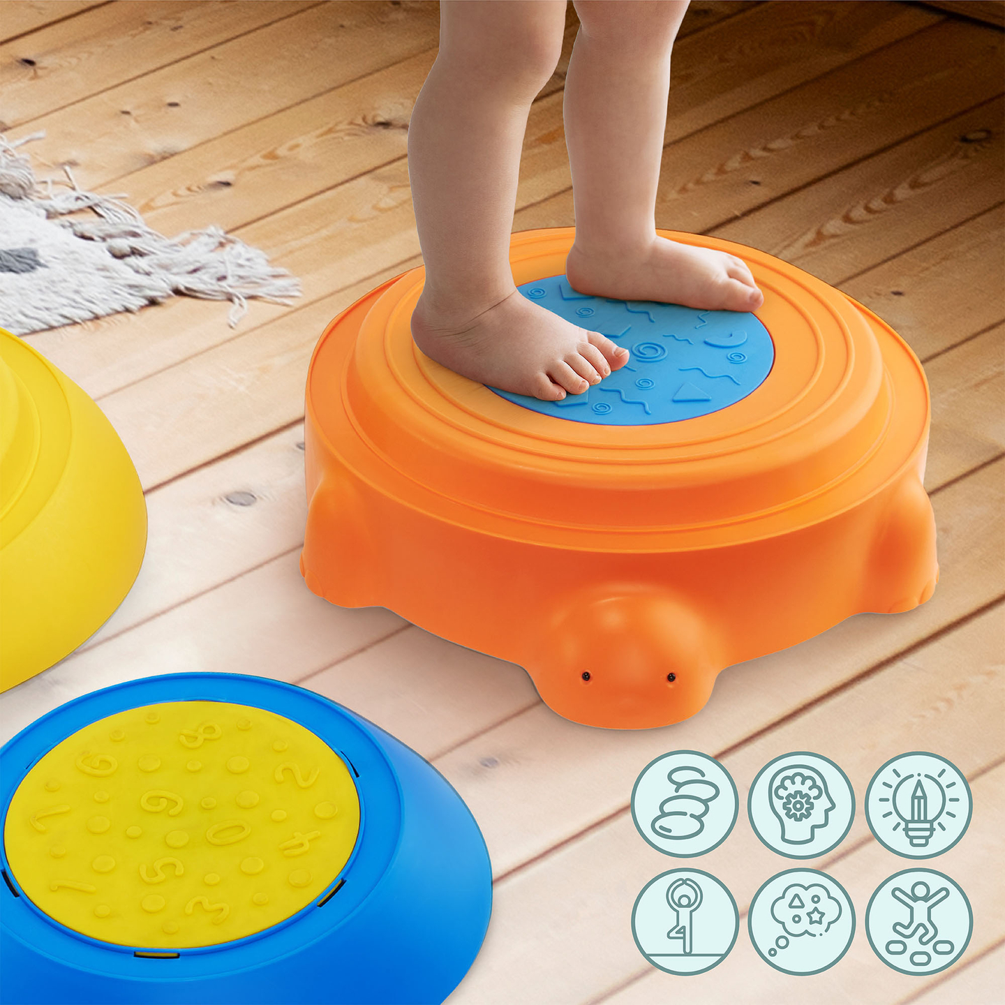 Érzékszervi tanösvény gyerekeknek - Színes teknős - Színes teknős