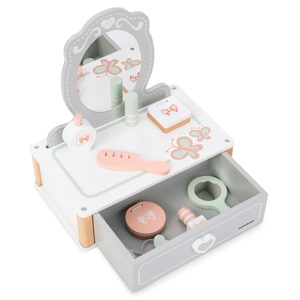 Fából készült gyermek öltözőasztal kiegészítőkkel