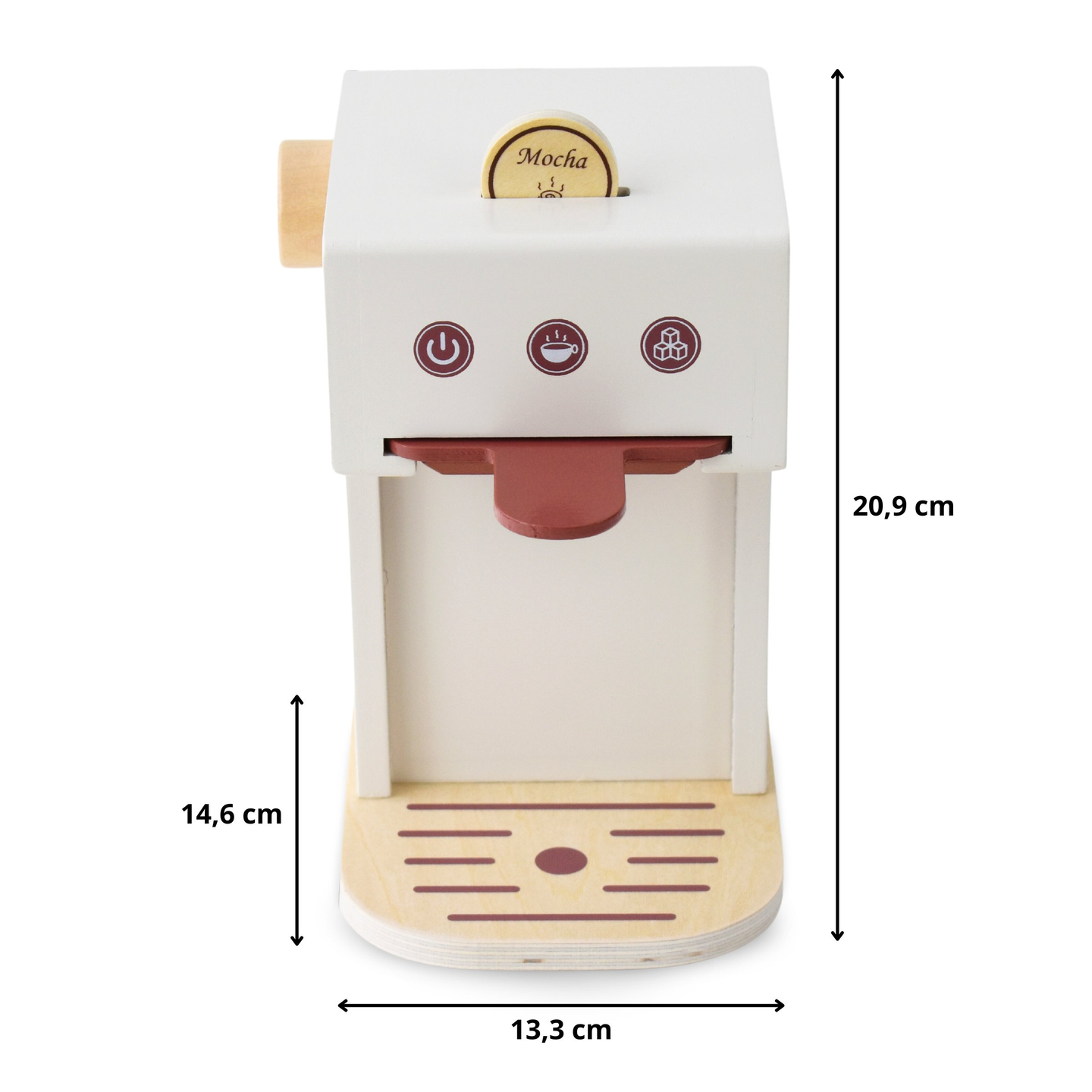 Fából készült kapszulás kávéfőző - kávézó tartozékokkal
