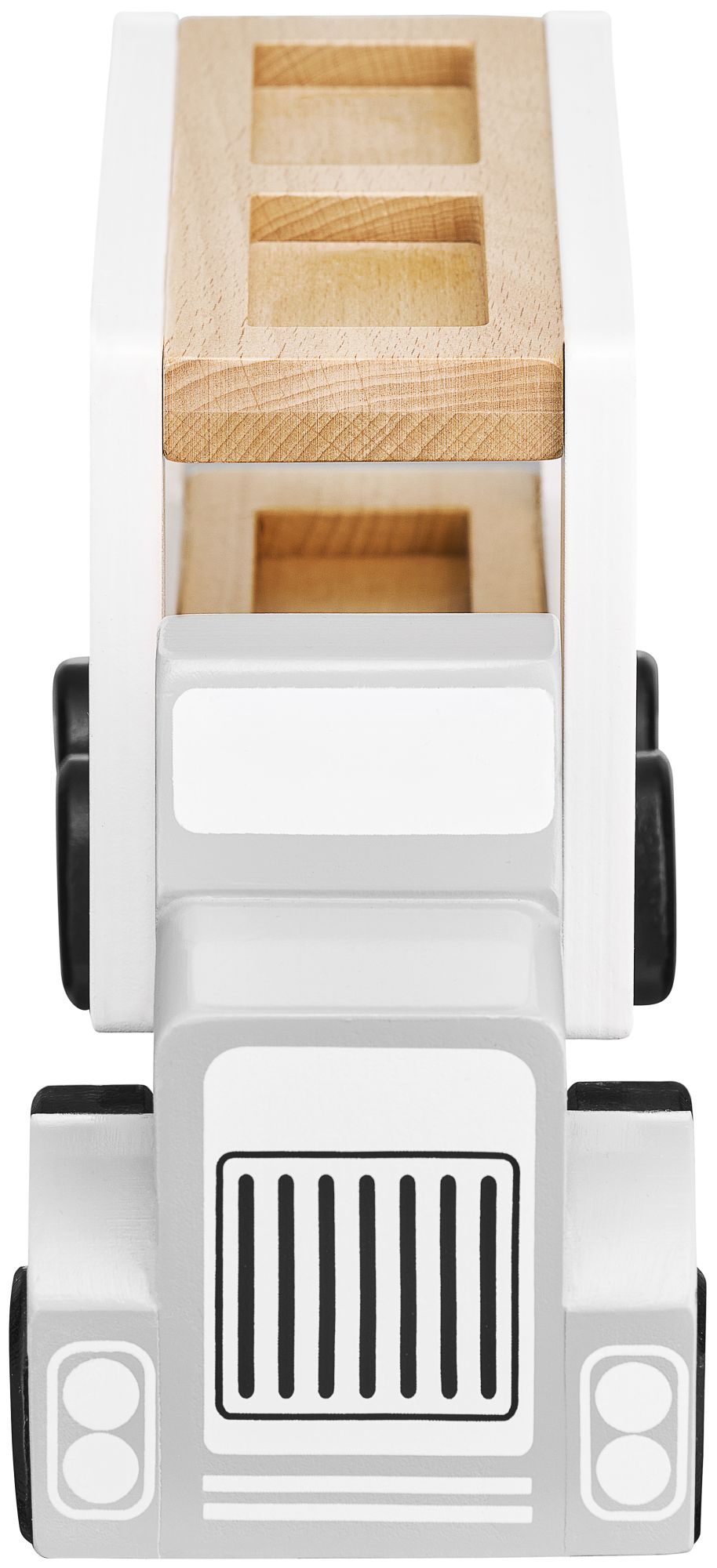 Fából készült teherautó-utánfutó 4 autóval