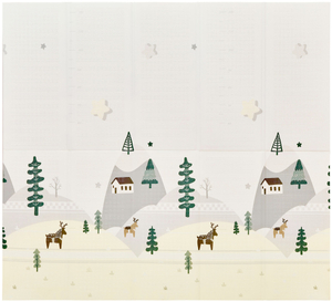 Kétoldalas habszőnyeg XXL - összecsukható 1 CM (hegyek és utak)