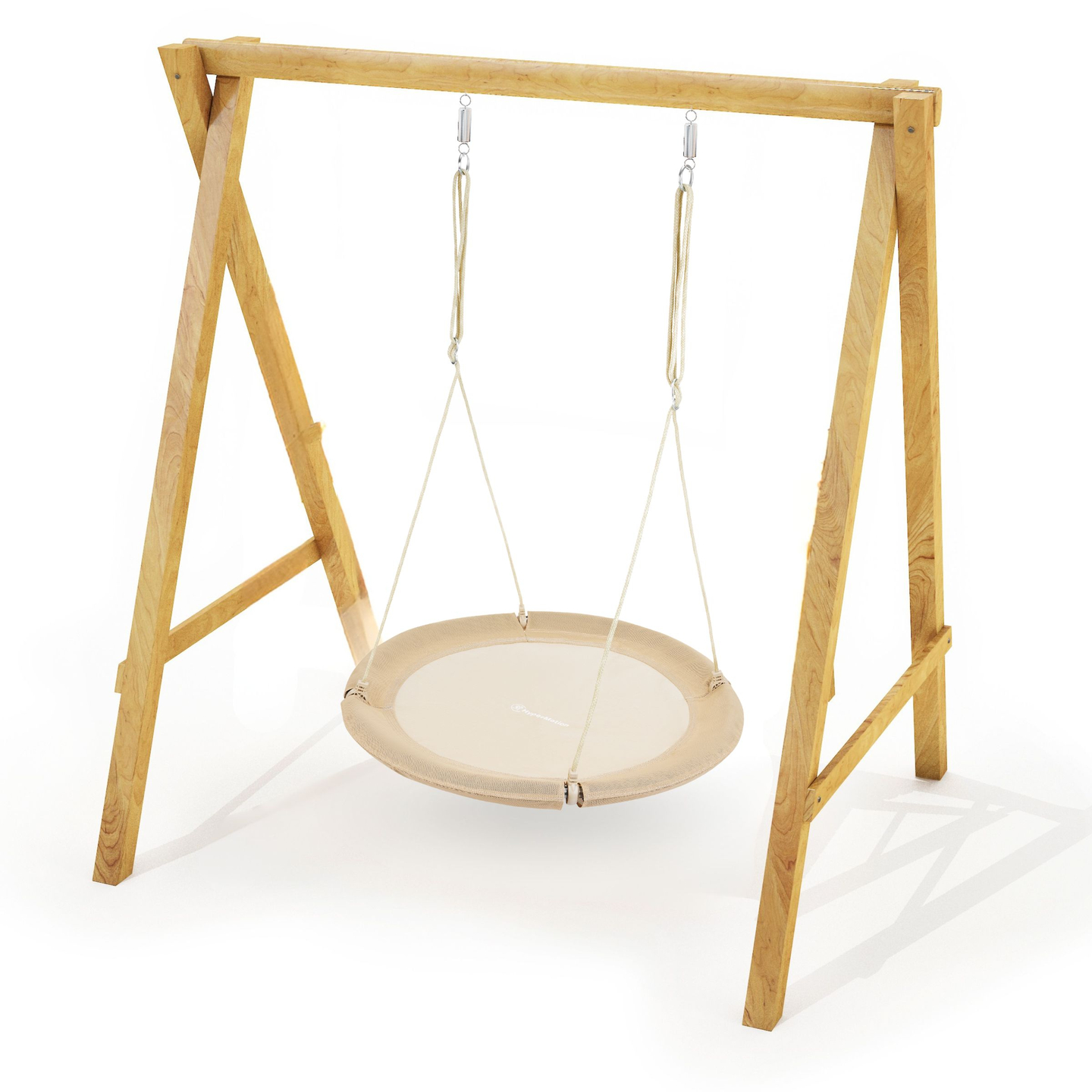 HyperMotion gólyafészek hinta - 100 cm átmérőjű, boho bézs színben