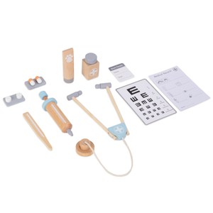 Kis orvos fából készült készlet