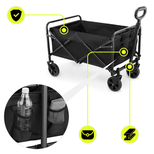 HyperMotion összecsukható strandkerekesszék - fekete, 80 kg