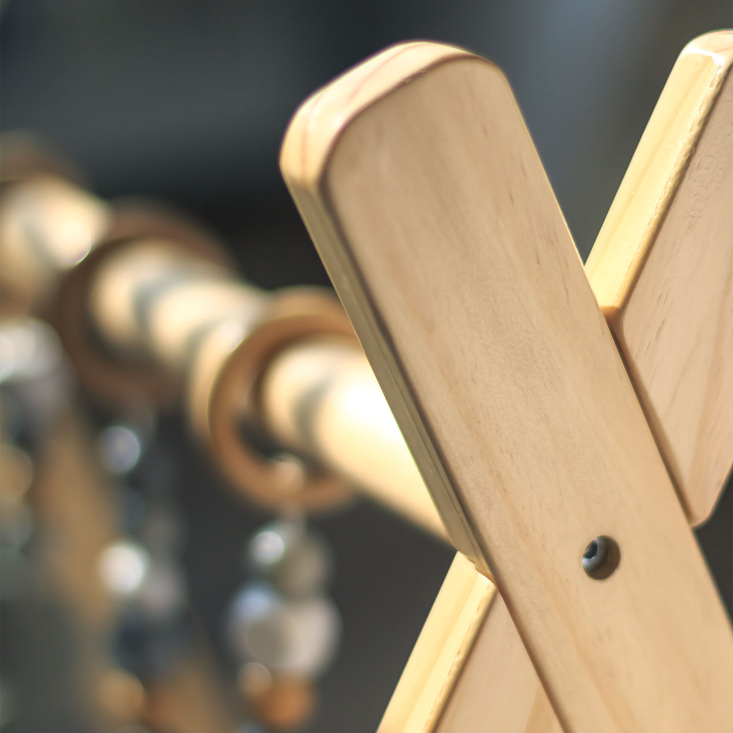 Baby Gym fa oktatóállvány - szürke színben