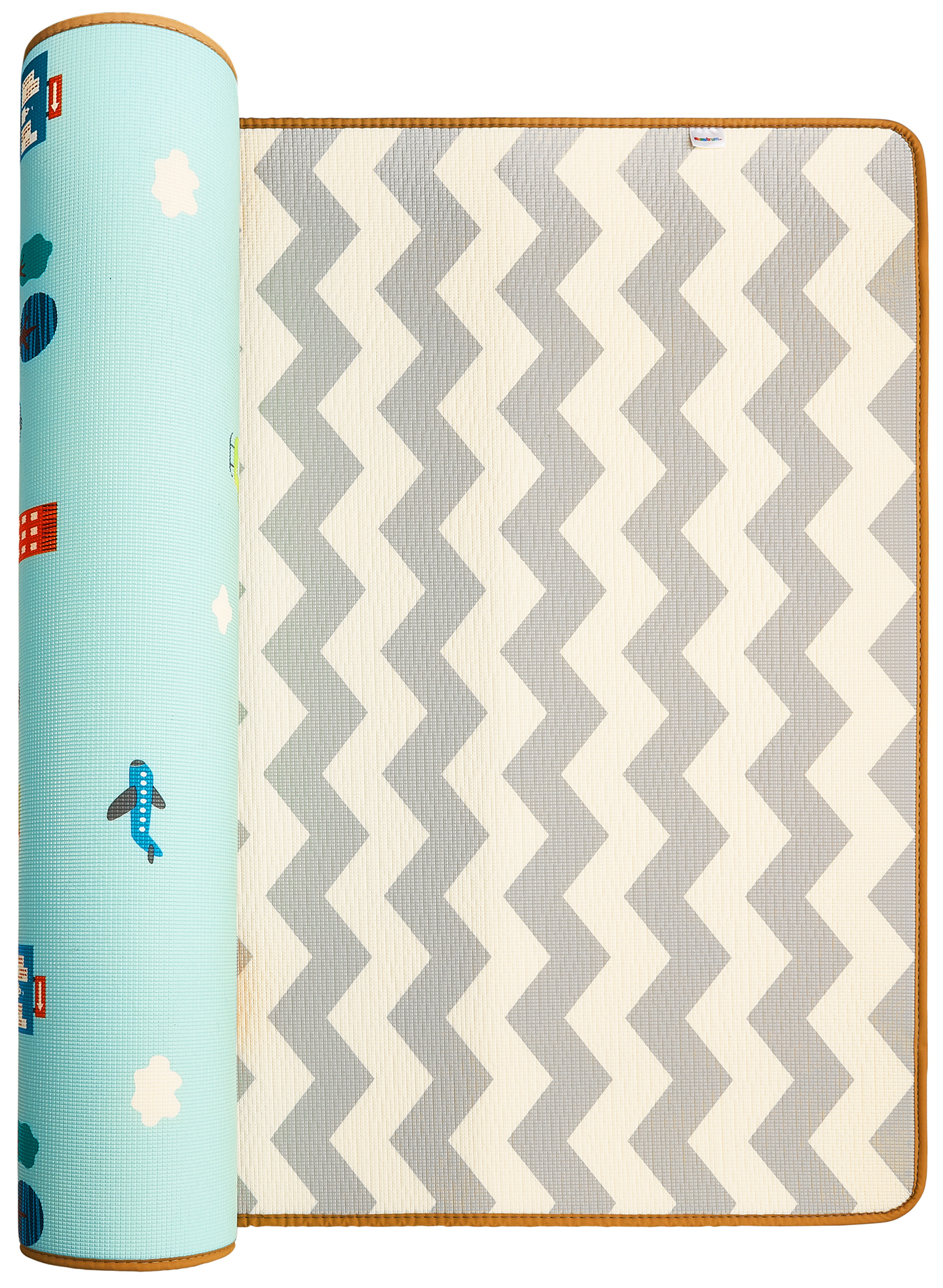 Kétoldalas habszőnyeg XXL - tekercs 2 cm (utak és cikkcakk)