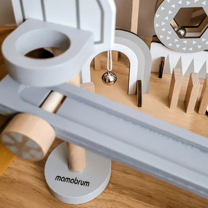 Fából készült dominó blokkok - akadálypálya - 48 elem