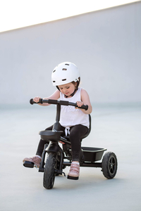 HyperMotion TOBI VECTOR háromkerekű - örökké tartó felfújható kerekek + tolórúd. Szín: fekete.