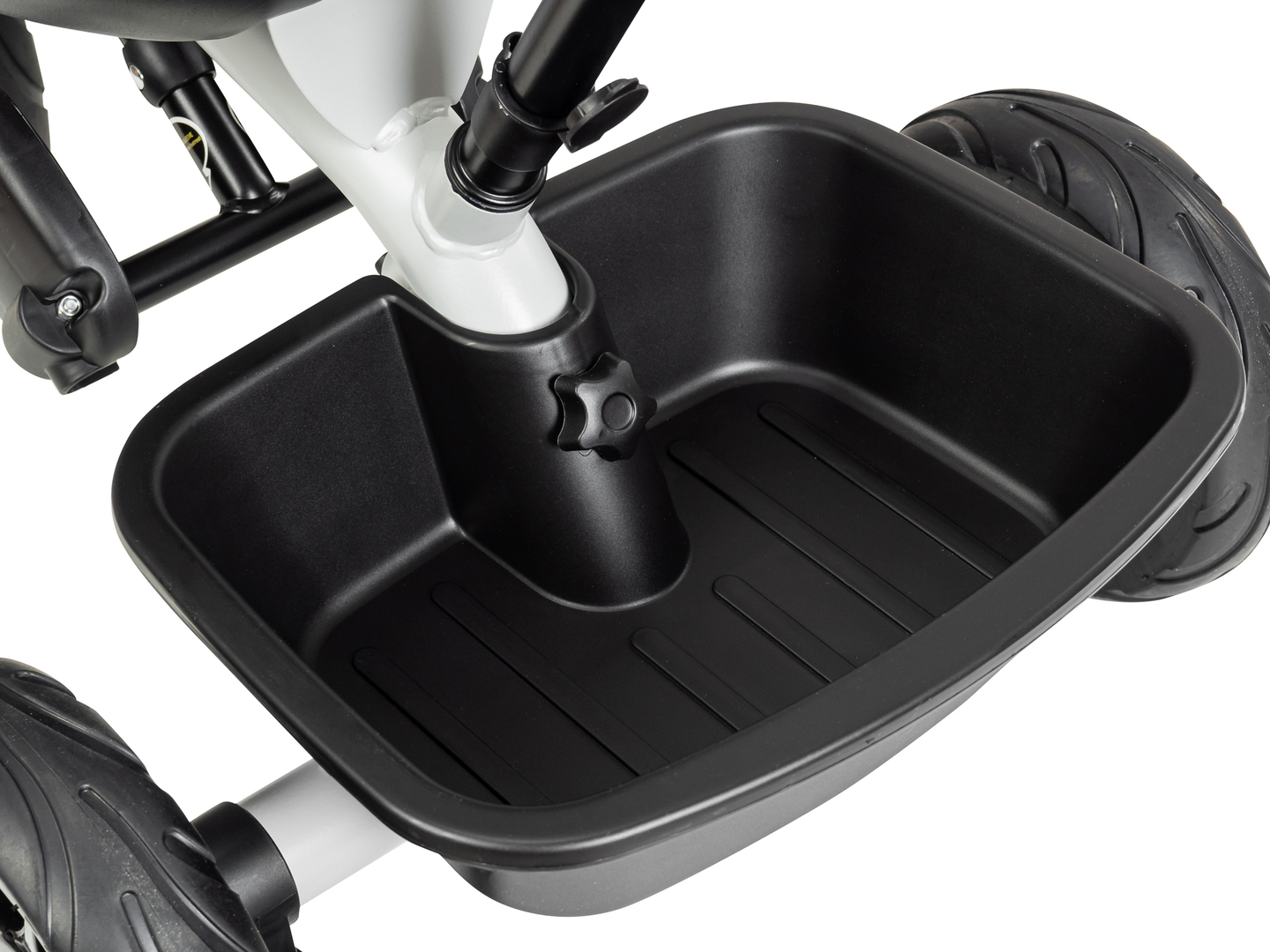 HyperMotion TOBI VECTOR háromkerekű - örökké tartó felfújható kerekek + tolórúd. Szín: világosszürke.