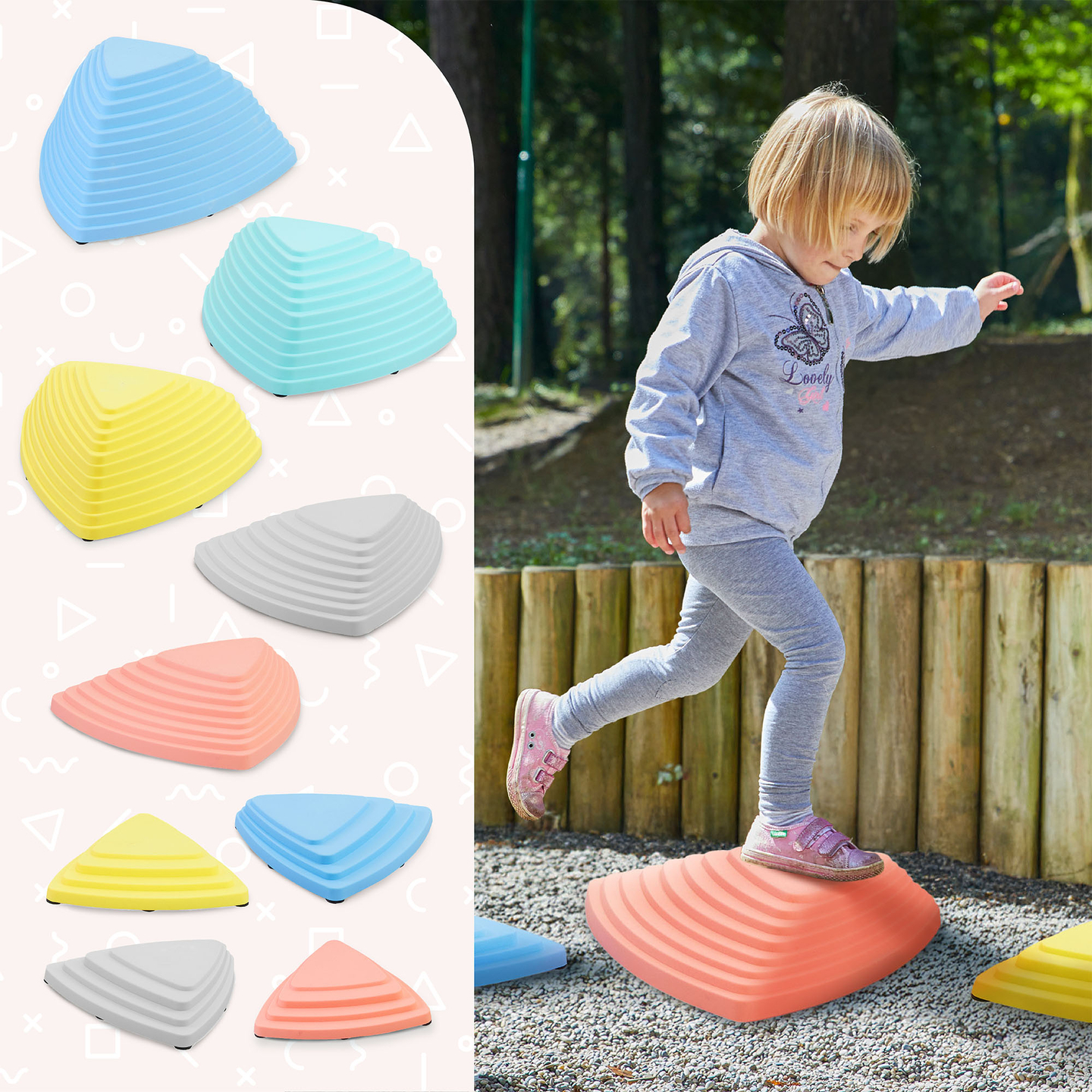 Színes egyensúlyozó kövek - 9 db