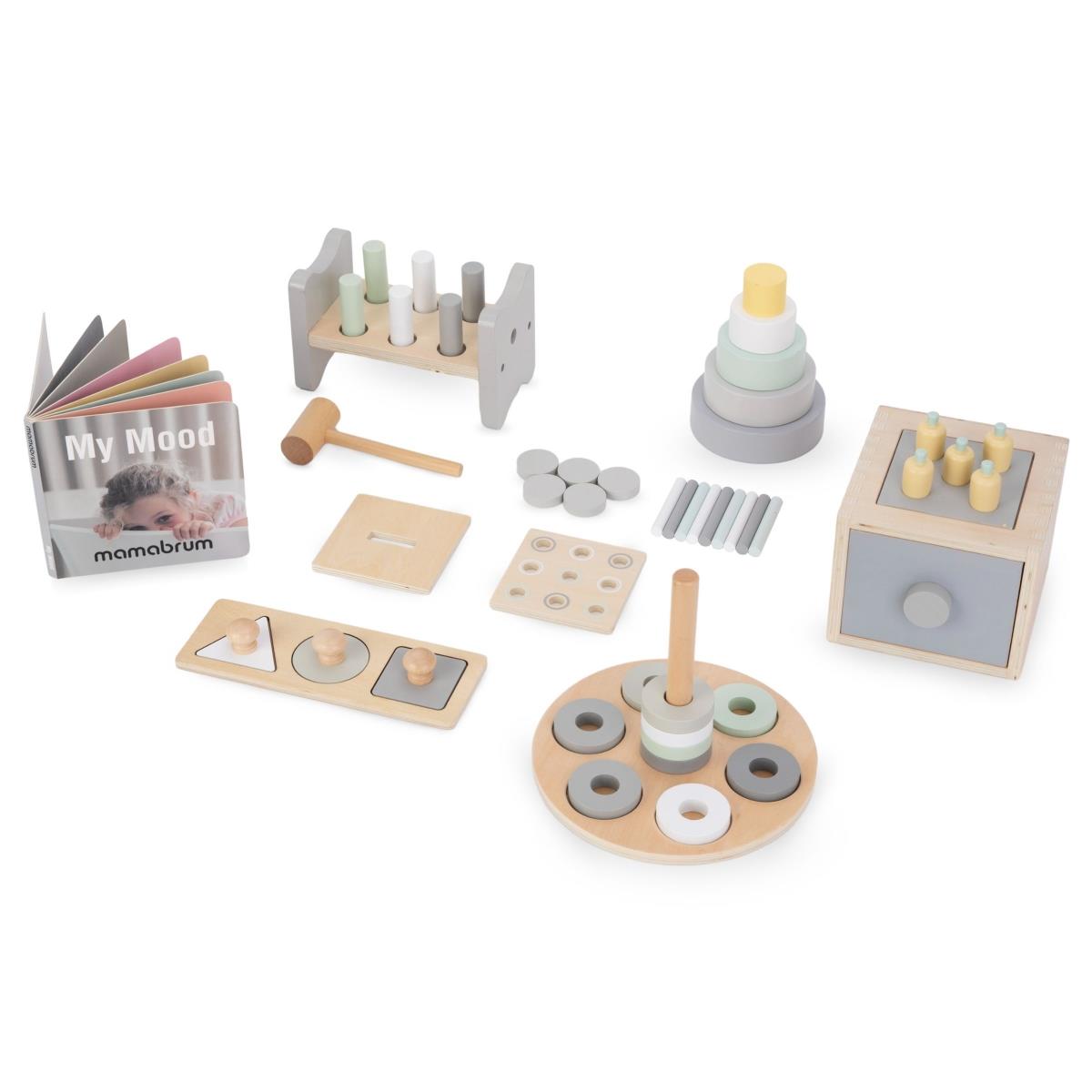 Montessori oktatódoboz kisgyermekeknek - 6 db játék