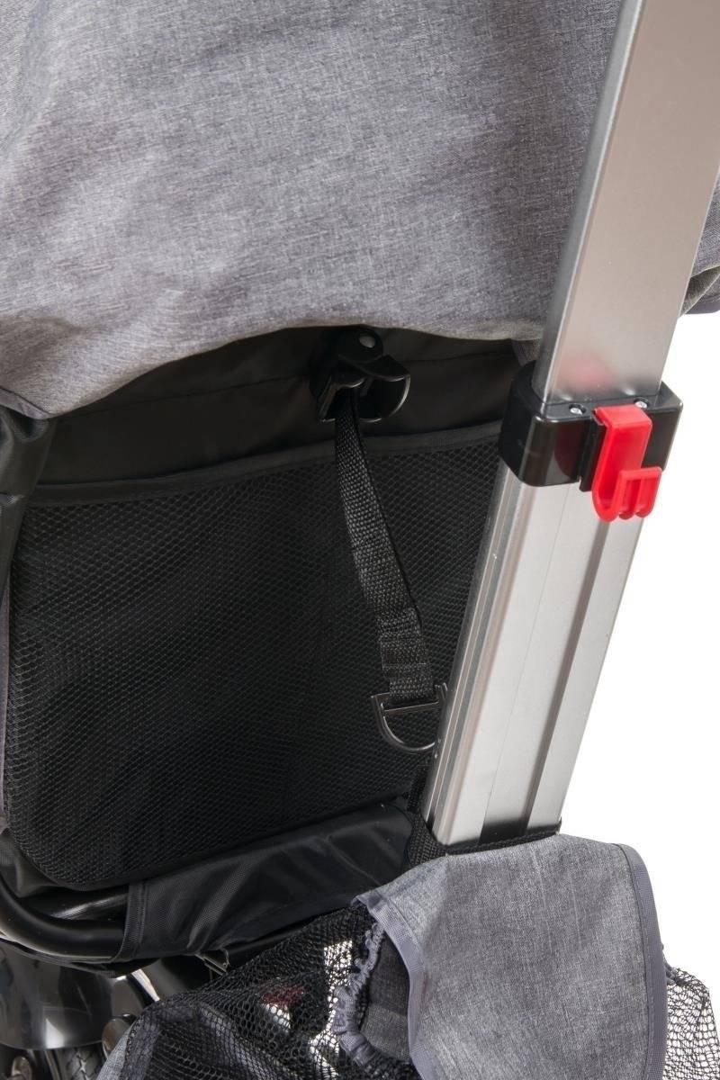 Tricikli Tobi Velar + esővédő fólia - szürke