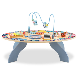 7in1 fából készült oktatási asztal, zenei, érzékszervi