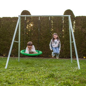 Dupla kerti hinta kerettel és kötelekkel - ülőke és gólyafészek