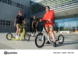 HyperMotion RIVA városi roller 50 cm-es és 40 cm-es felfújható kerekekkel