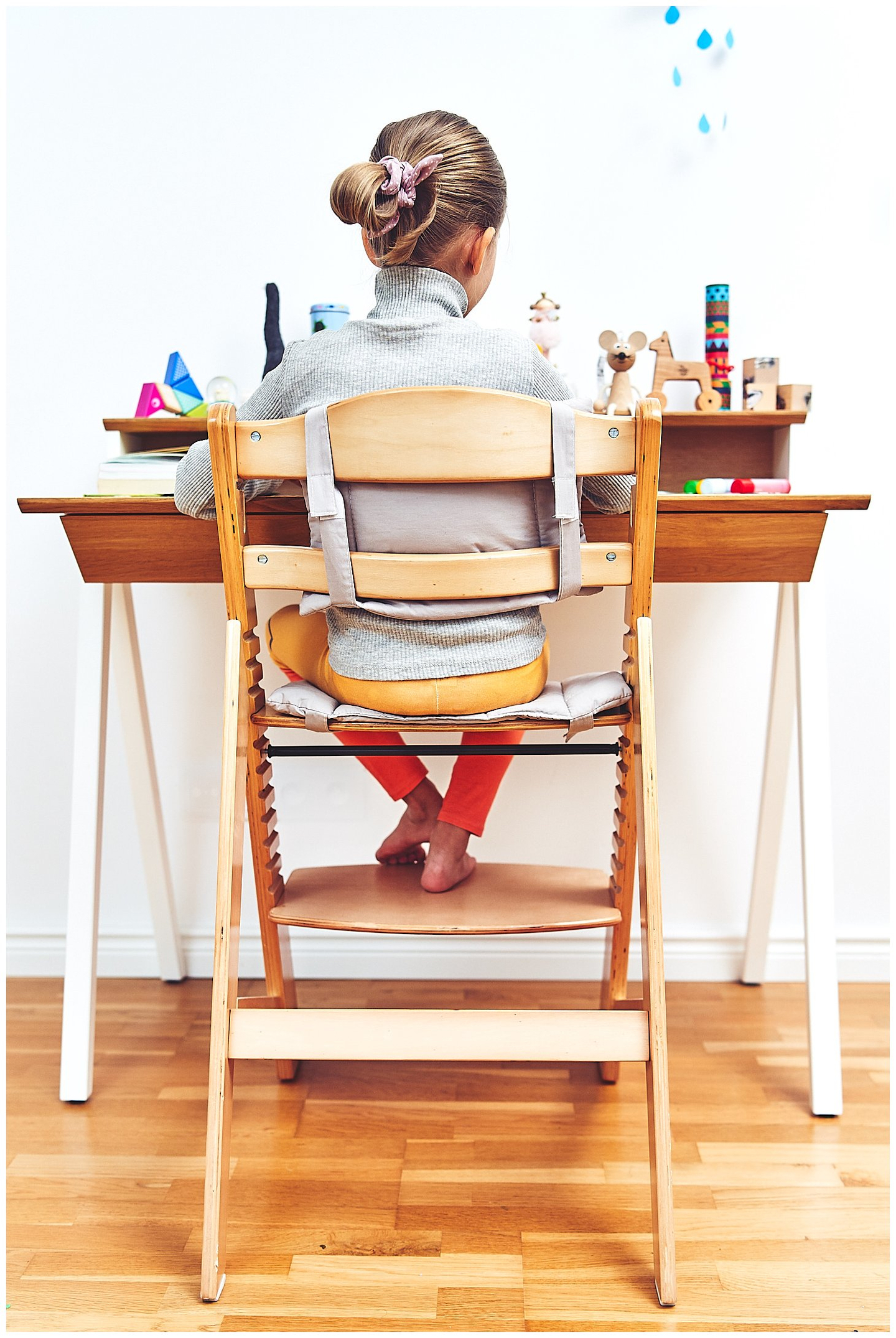 Fa etetőszék Moby-System WOODY - natúr fa színben