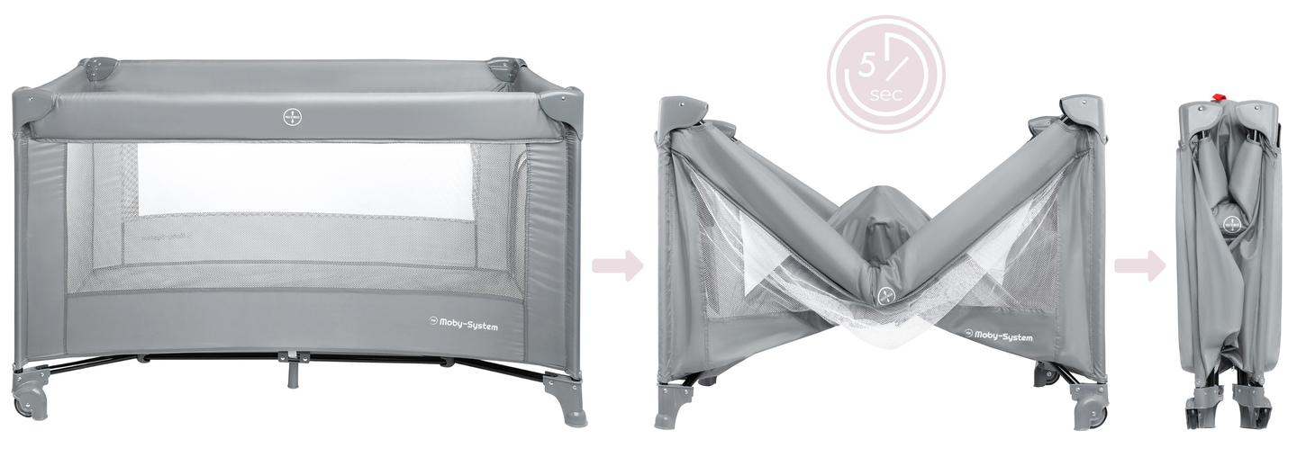 Utazóágy Happy Traveller BASIC - szürke