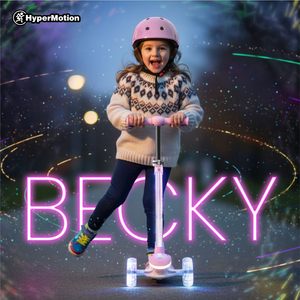 HyperMotion BECKY egyensúlyozó roller - RGB LED világítás, rózsaszín