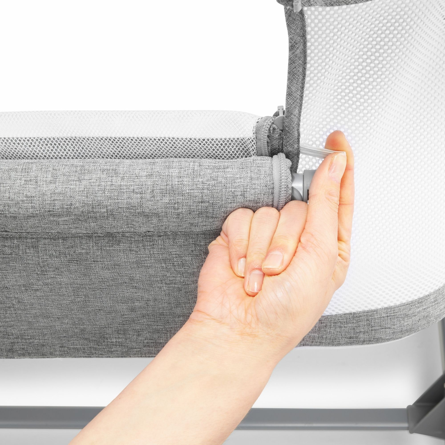 Bővített kiságy Moby-System LUNA 3in1 - szürke