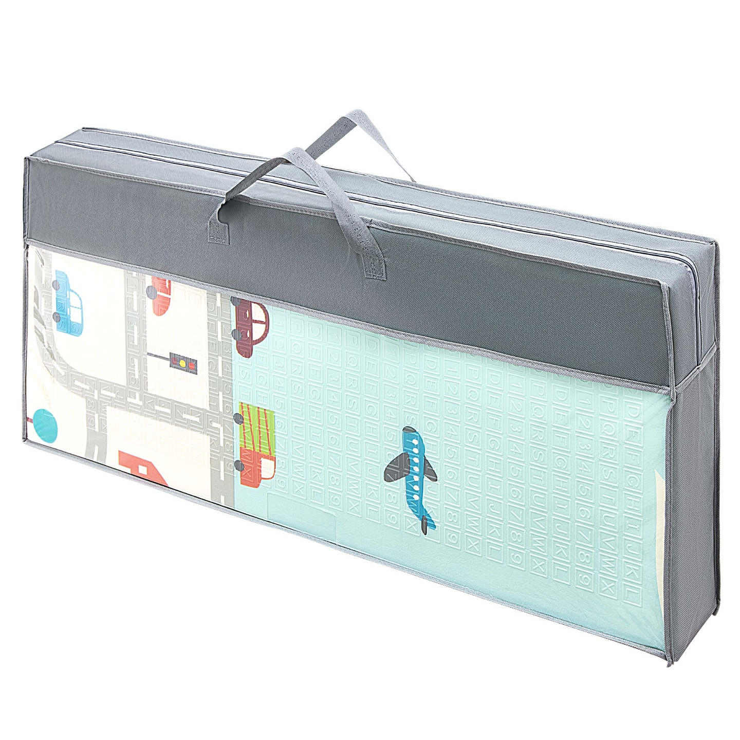 Kétoldalas habszőnyeg XXL - összecsukható 1 CM (hegyek és utak)