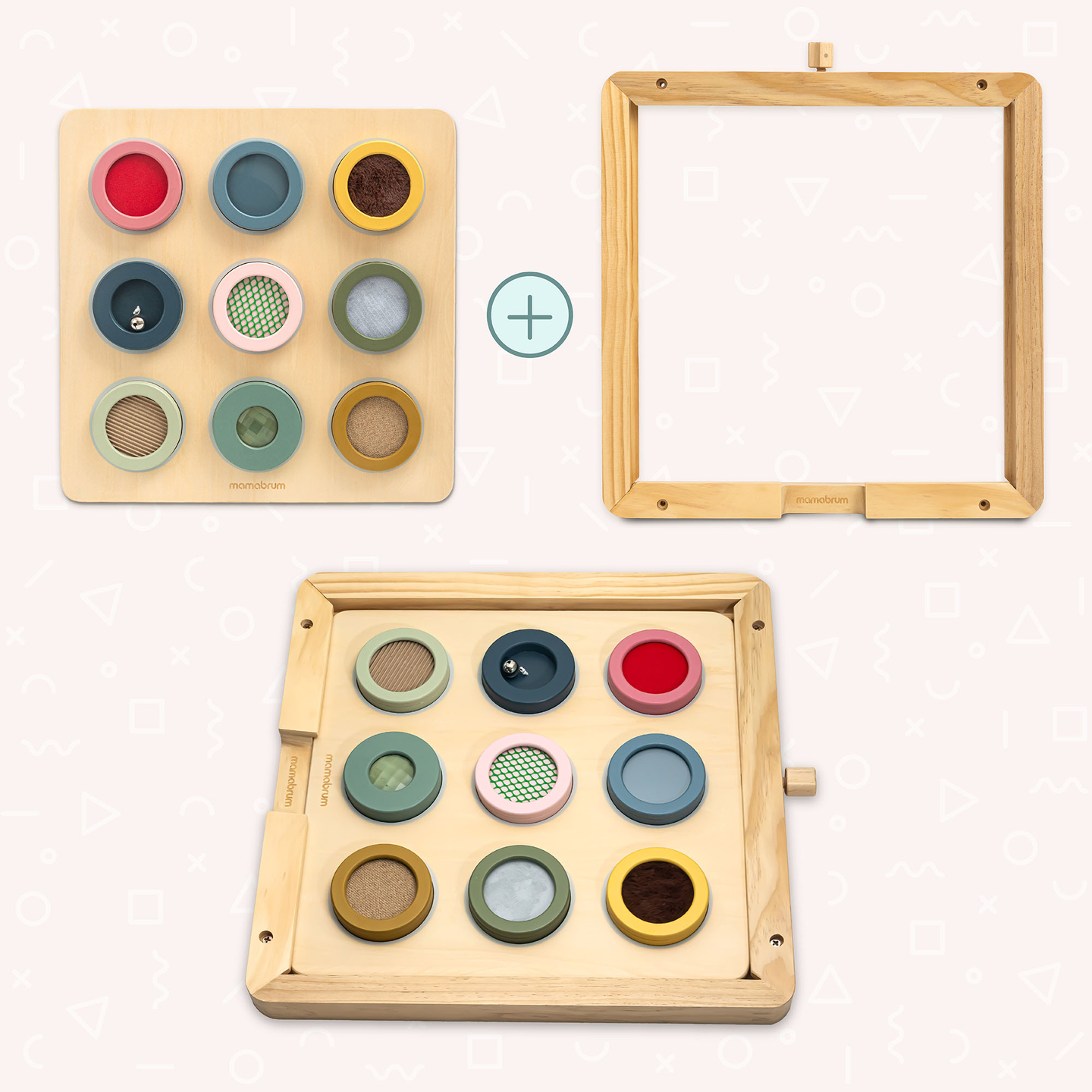 Montessori fa érzékszervi tábla – 9 textúra a tapintásérzék felfedezéséhez és fejlesztéséhez