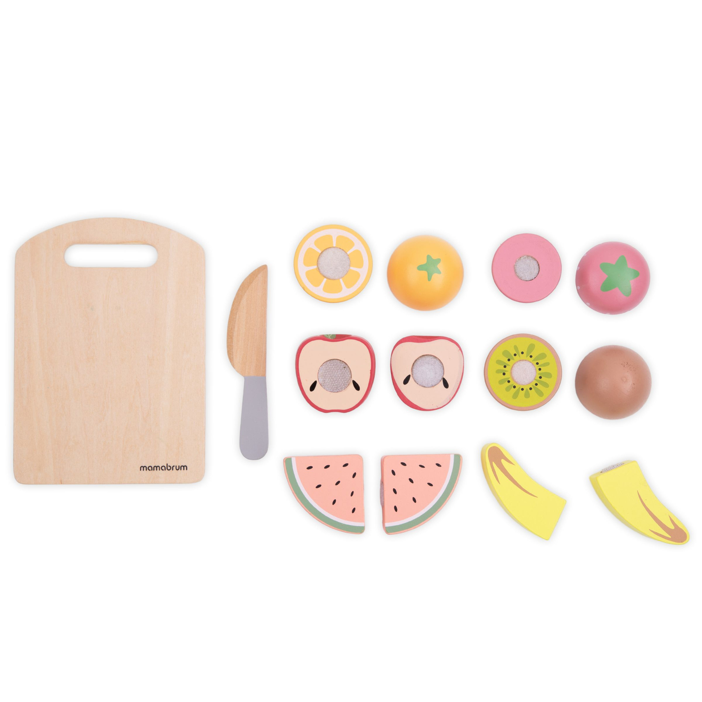 Fából készült vágó gyümölcs - készlet