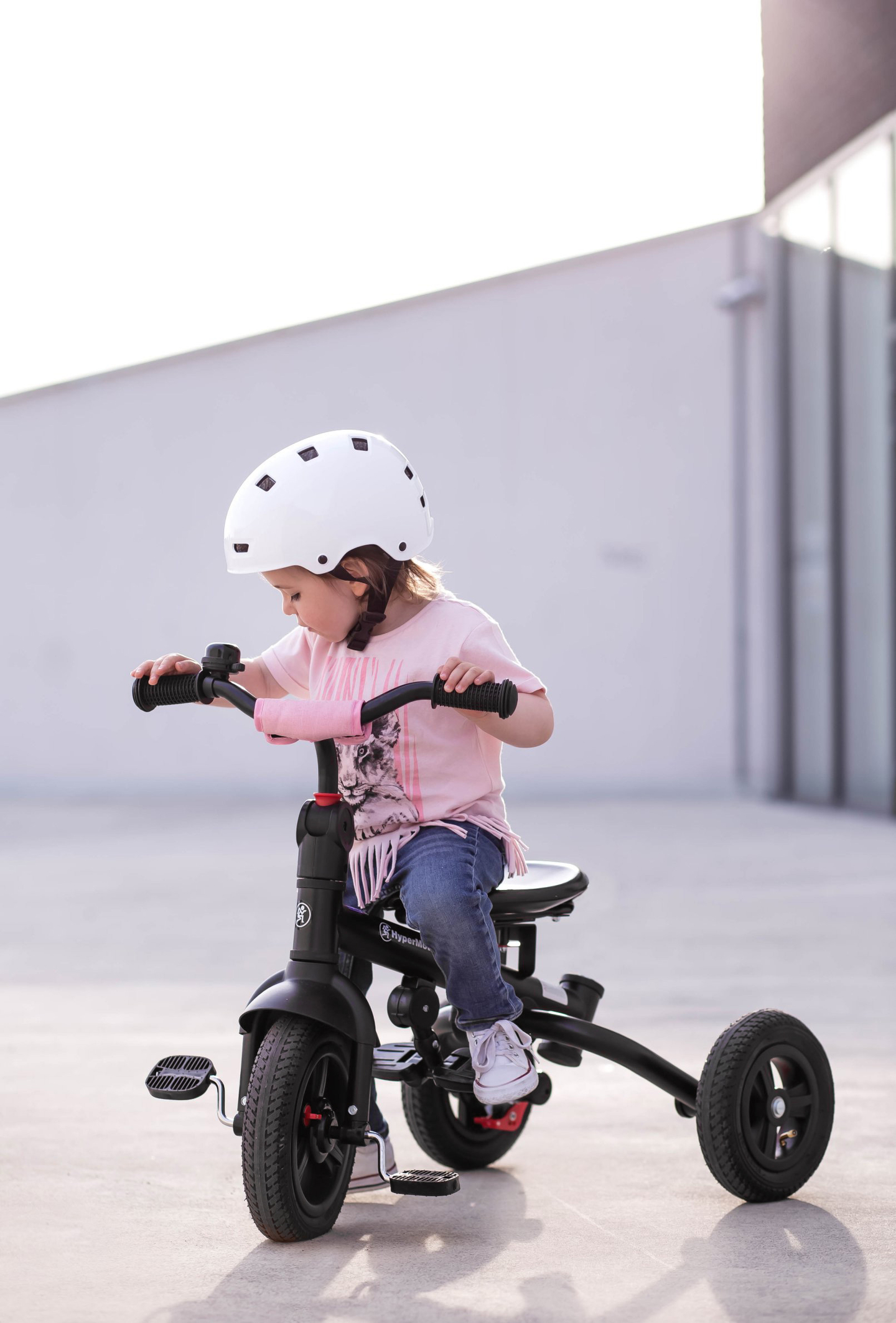 Tricikli Tobi Velar + esővédő fólia - rózsaszín