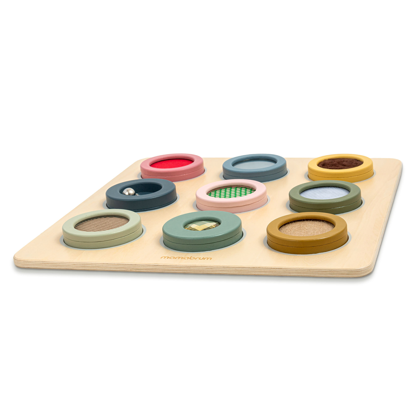 Montessori fa érzékszervi tábla – 9 textúra a tapintásérzék felfedezéséhez és fejlesztéséhez