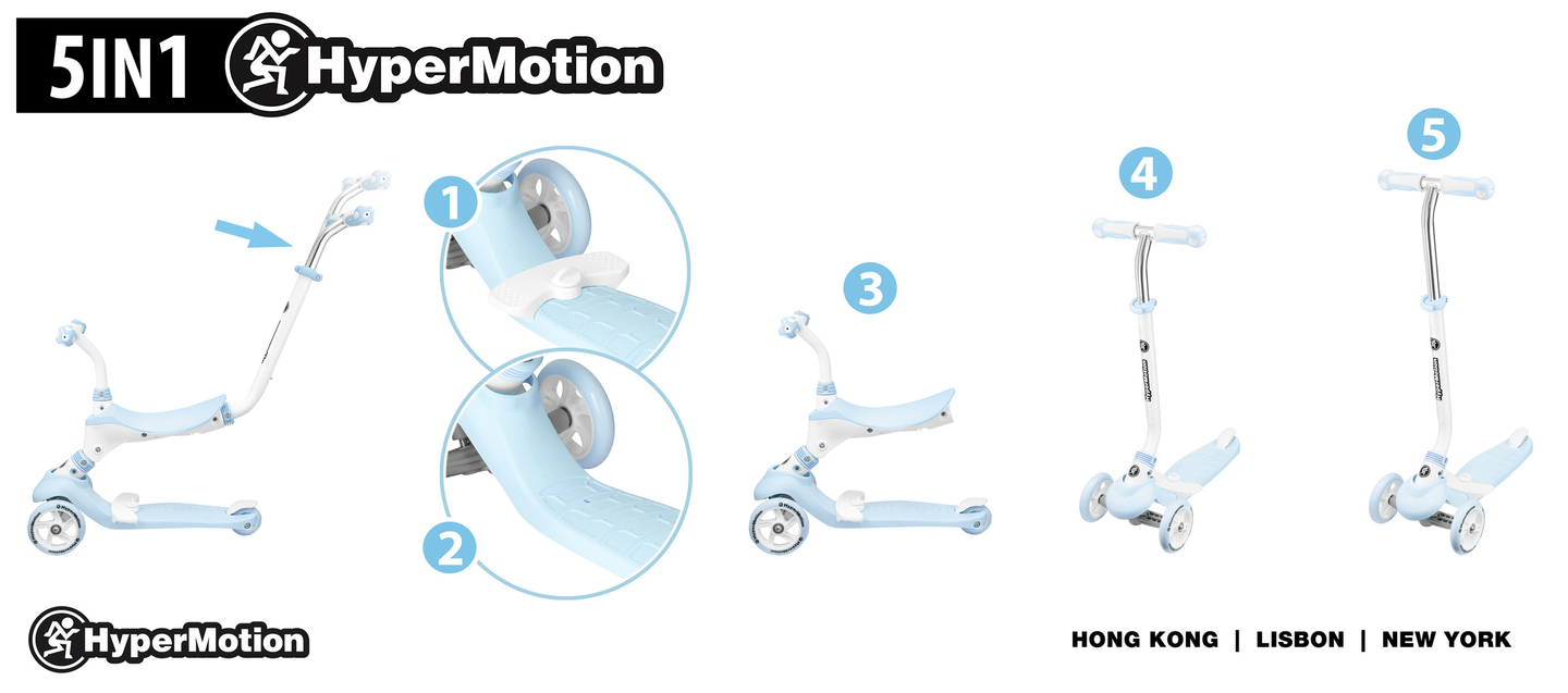 Egyensúlyozó roller 5in1 HyperMotion - kék