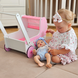 Fa játék babakocsi